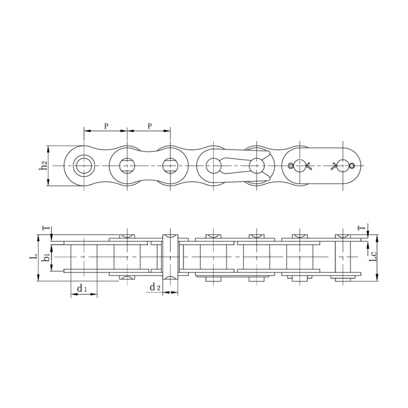 Ağır hizmet serisi tip makaralı zincirler