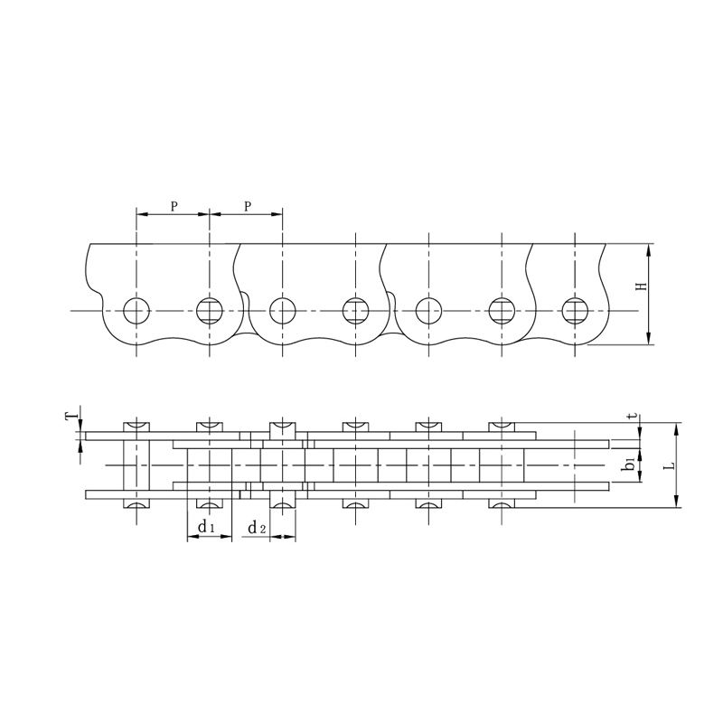 Otomatik kapı ve pencereler için ince işçilikli eskimeye dayanıklı yan eğim önleyici zincirler