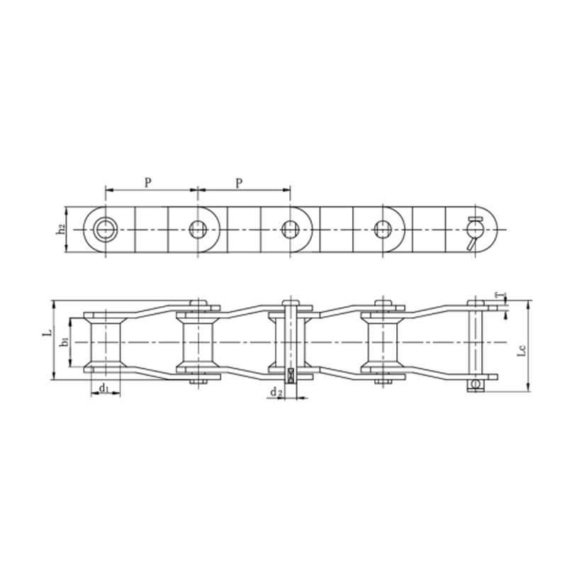 Kaynaklı çelik tip krank bağlantılı değirmen zincirleri