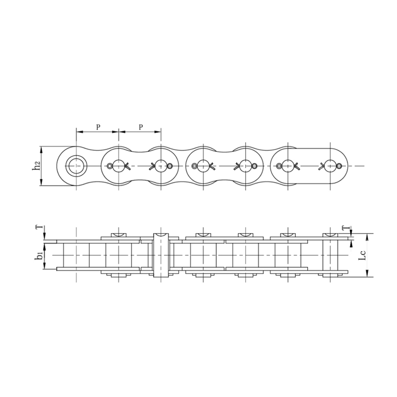 Ağır hizmet serisi kopilyalı tip makaralı zincirler